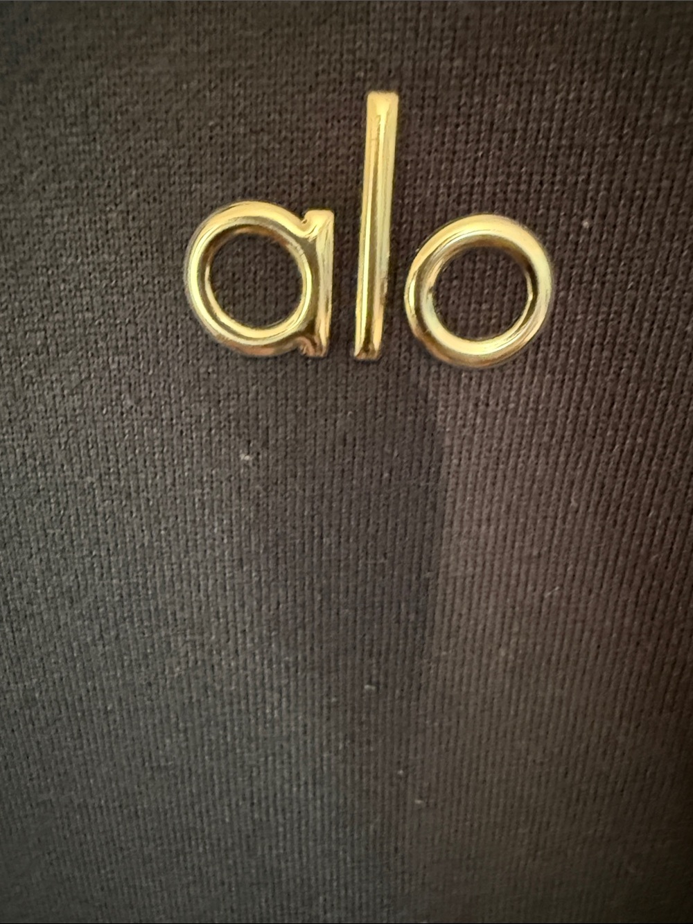 Alo Yoga Navy Blue Cropped Full Zip Hoodie Sweatshirt Logo Athleisure - Picture 3 of 14